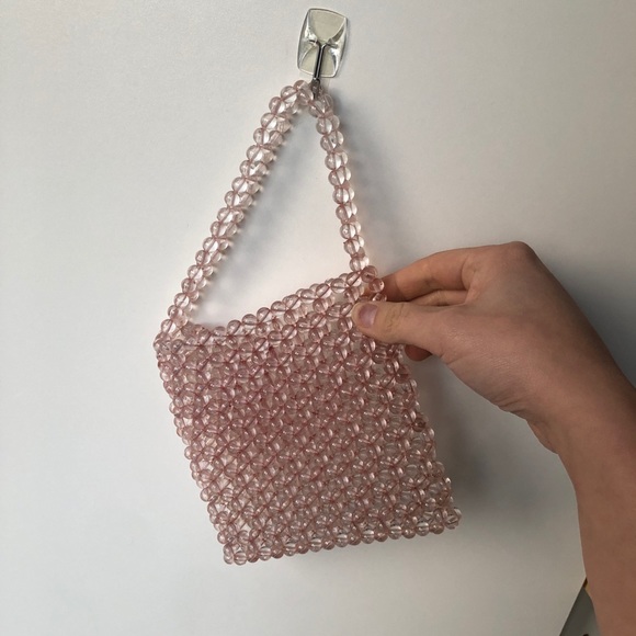 Pink beaded mini bag - Picture 3 of 3